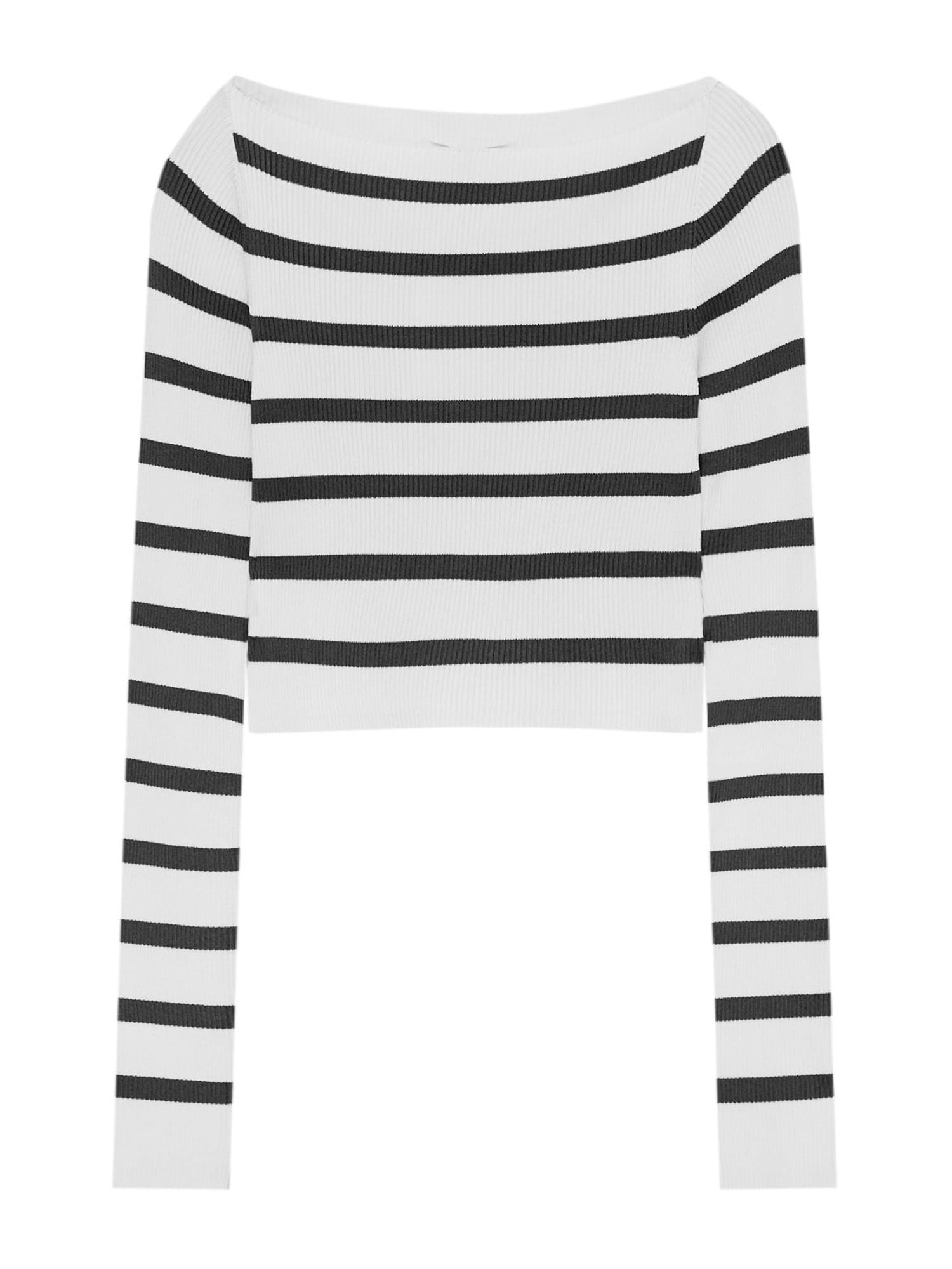 Pull&Bear Svetr černá / bílá