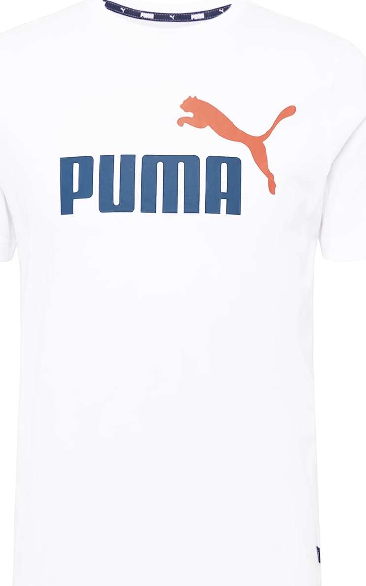PUMA Funkční tričko marine modrá / oranžová / bílá