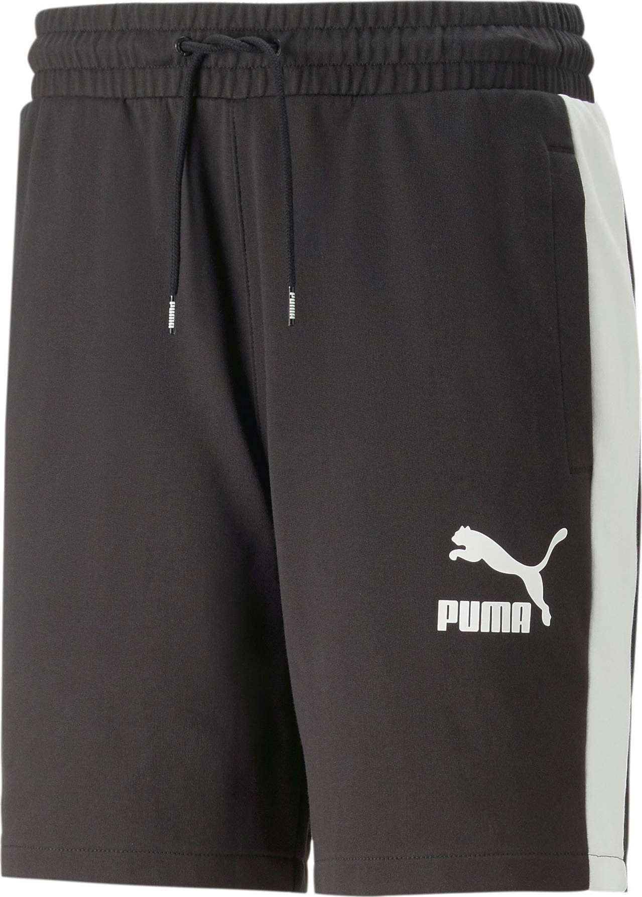 PUMA Kalhoty černá / bílá