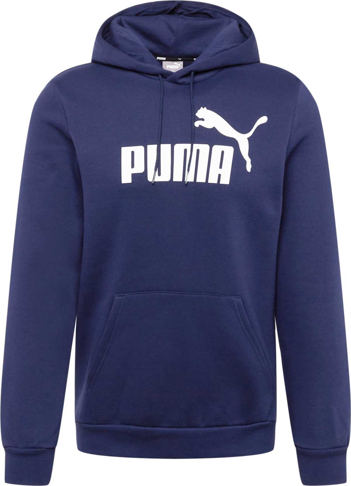 PUMA Sportovní mikina námořnická modř / bílá