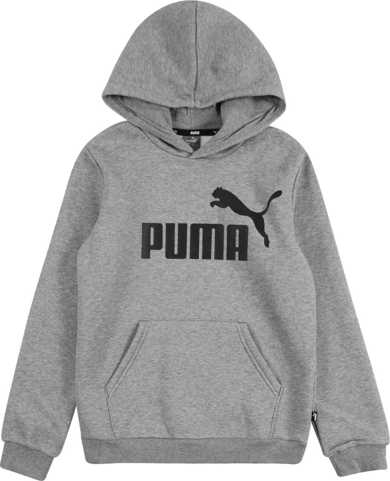 PUMA Mikina šedý melír / černá