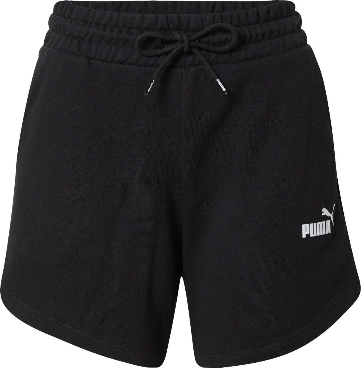 PUMA Sportovní kalhoty černá / bílá
