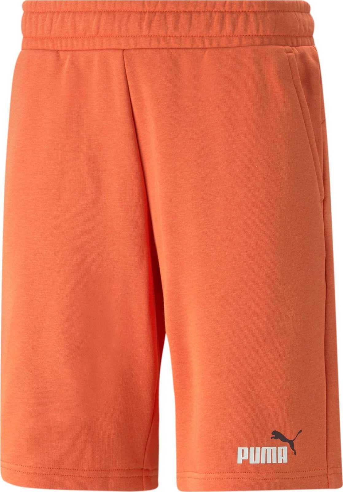 PUMA Sportovní kalhoty tmavě oranžová / černá / bílá