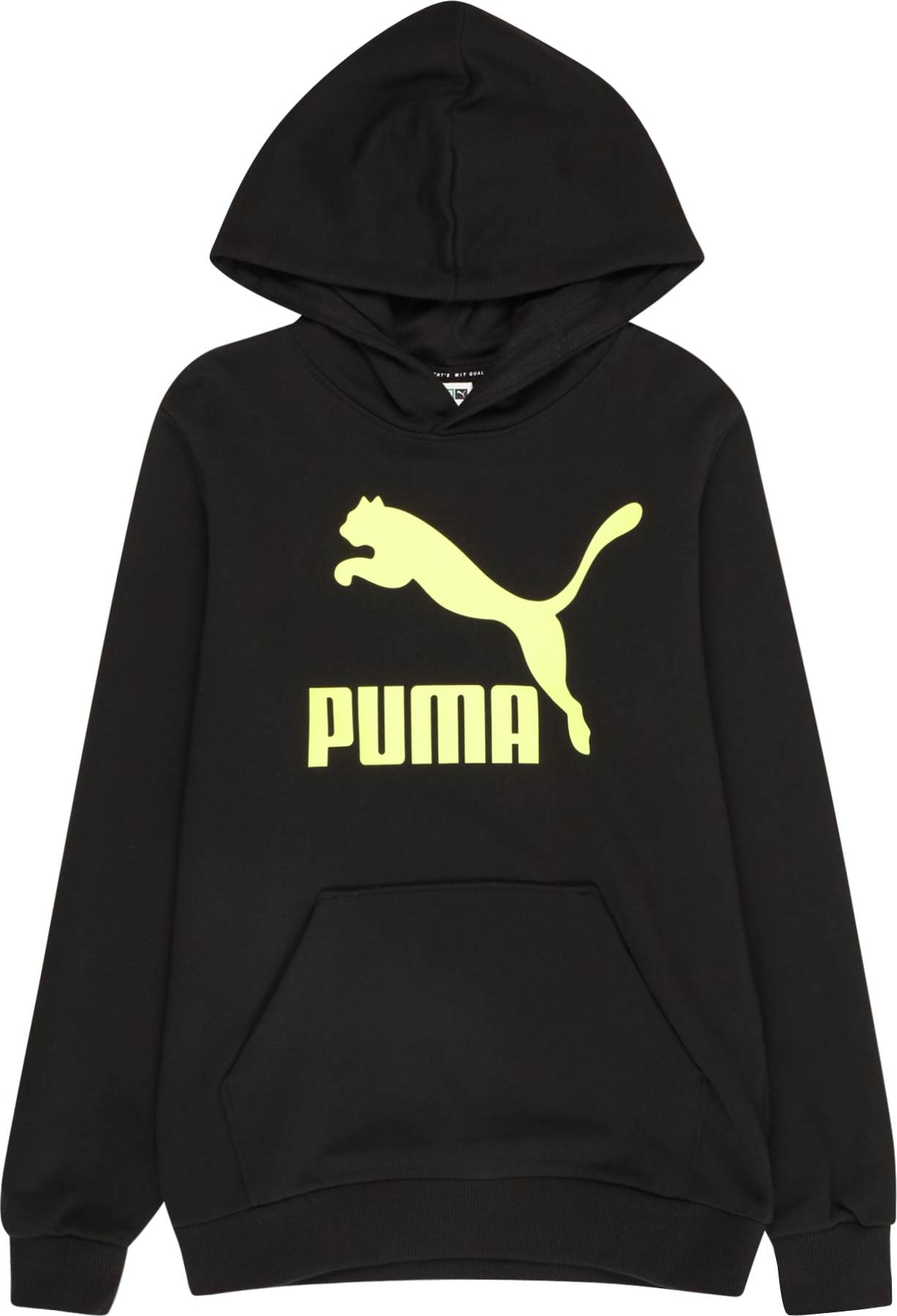 PUMA Sportovní mikina žlutá / černá