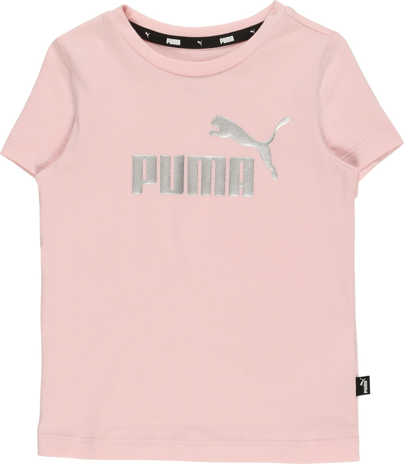 PUMA Tričko stříbrně šedá / pastelově růžová