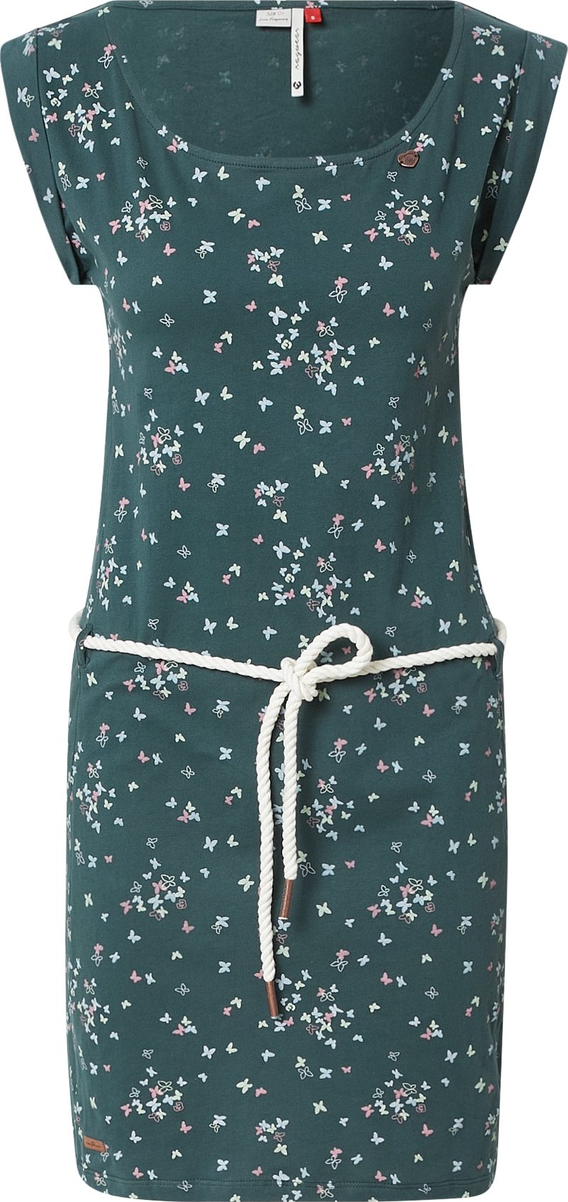 Ragwear Letní šaty 'TAMY' pastelová modrá / tmavě zelená / růžová