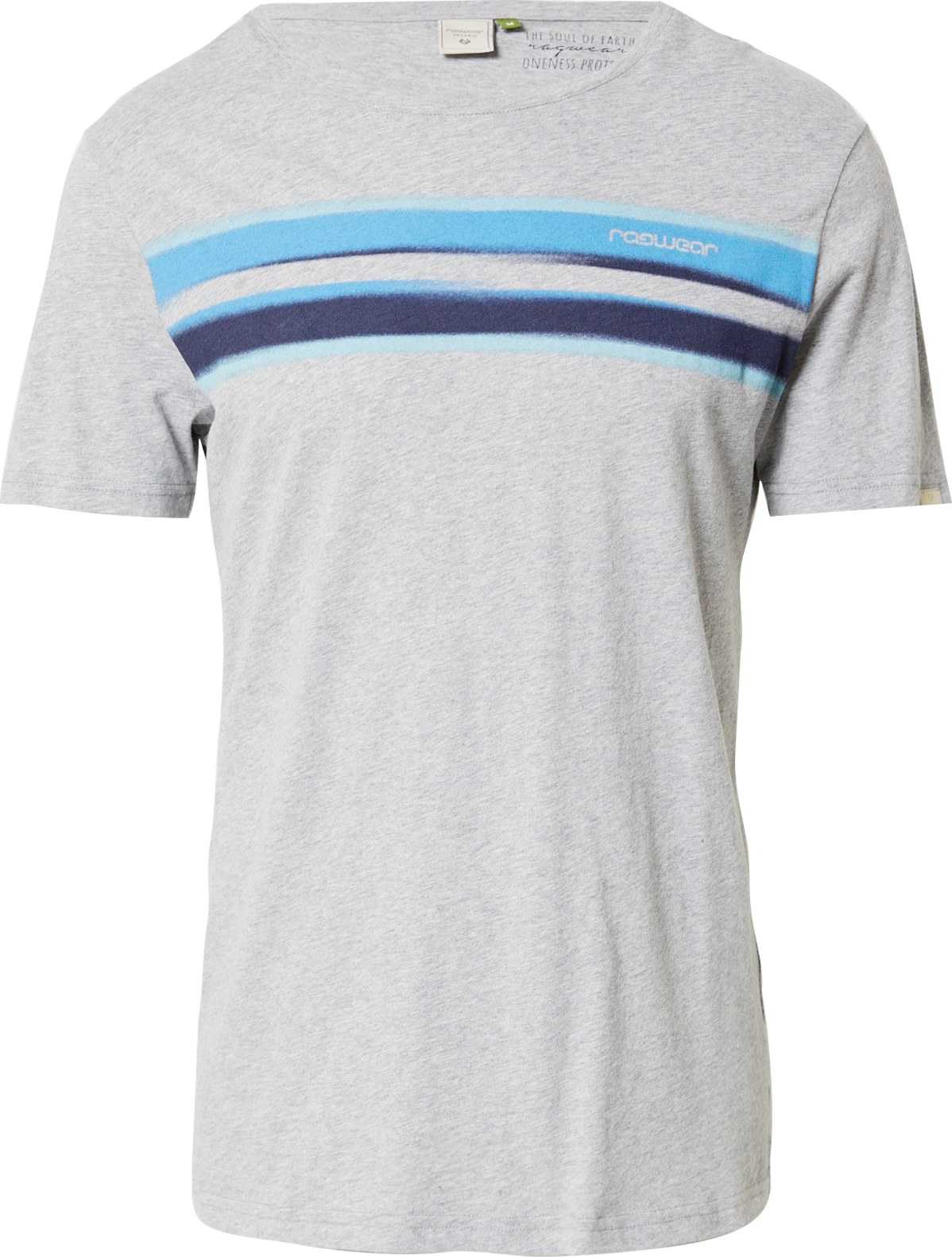 Ragwear Tričko 'HAKE' námořnická modř / světlemodrá / šedá