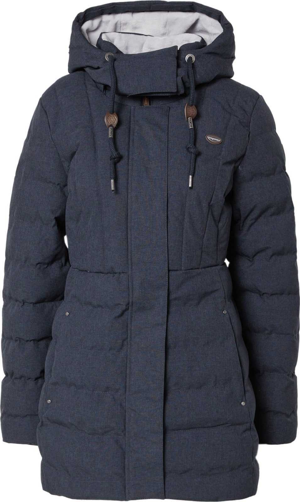 Ragwear Zimní bunda 'ASHANTA' námořnická modř / hnědá