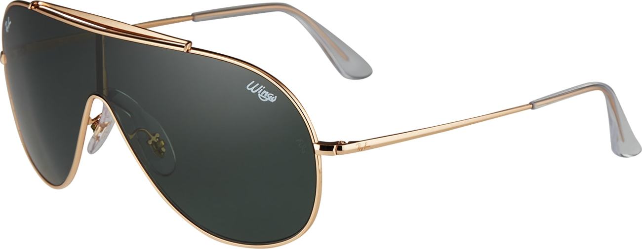 Ray-Ban Sluneční brýle 'WINGS' zlatá / tmavě zelená