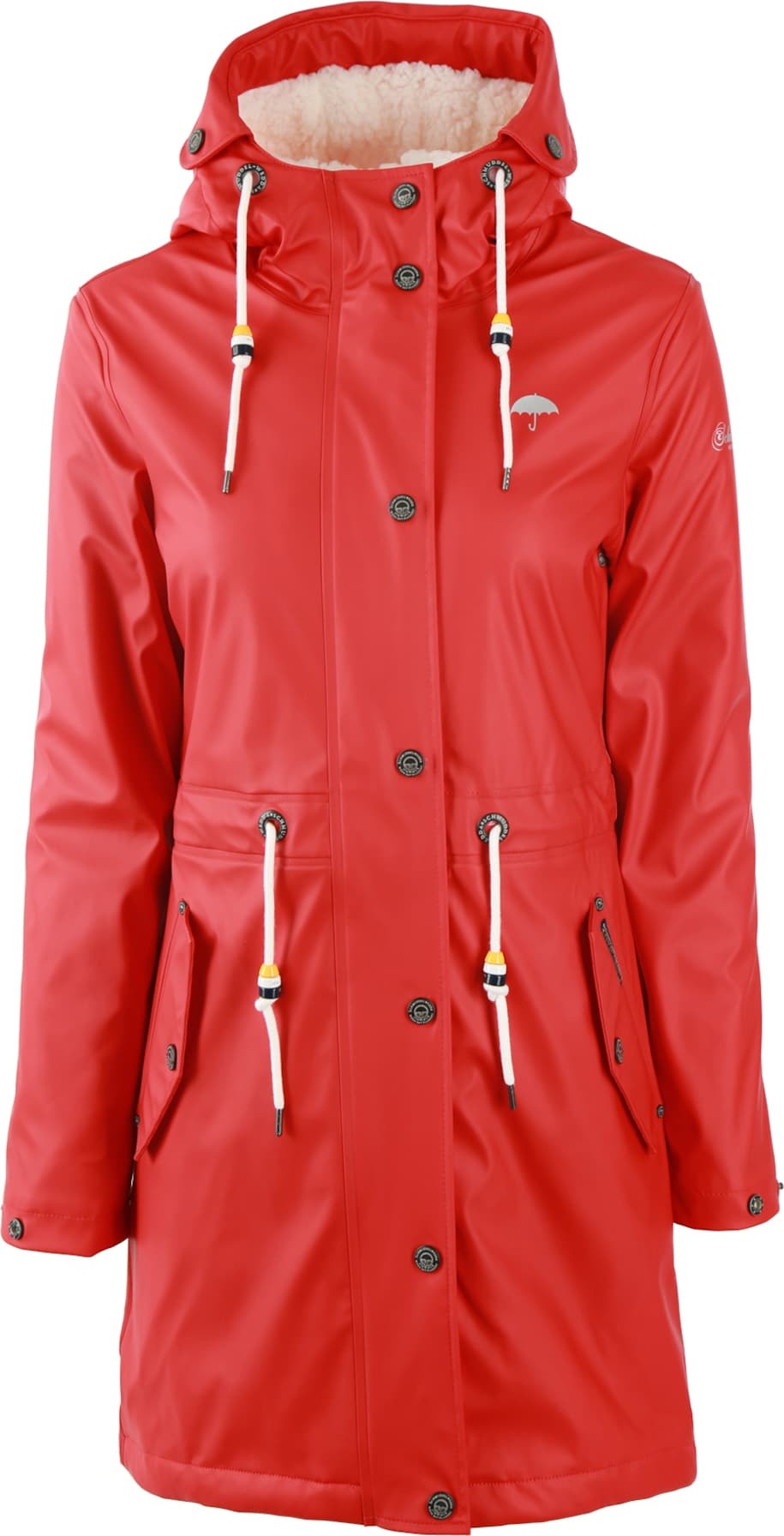 Schmuddelwedda Funkční kabát červená / bílá