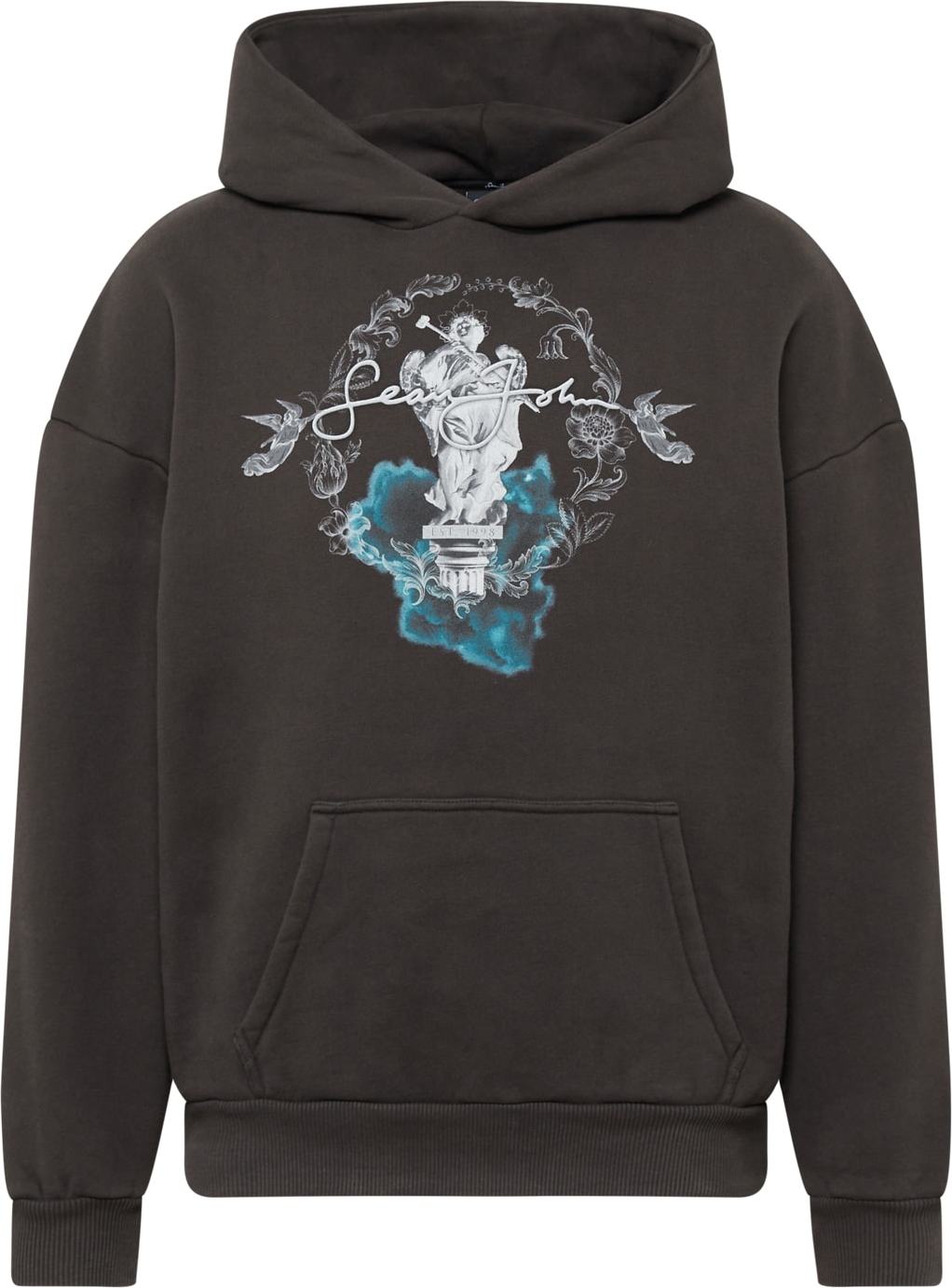 Sean John Mikina azurová modrá / antracitová / černá / offwhite