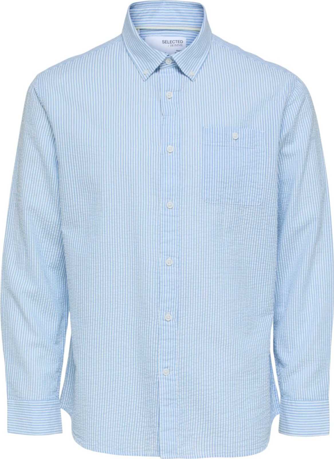 SELECTED HOMME Košile 'Reil' světlemodrá / bílá