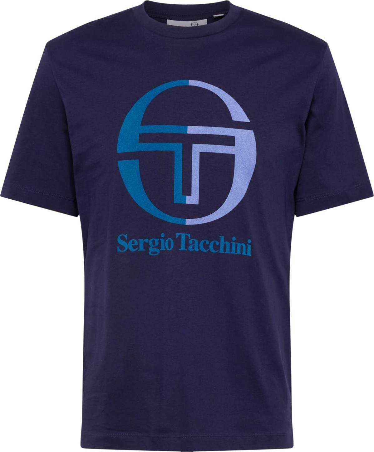 Sergio Tacchini Funkční tričko 'NEW IBERIS' námořnická modř / světlemodrá / petrolejová