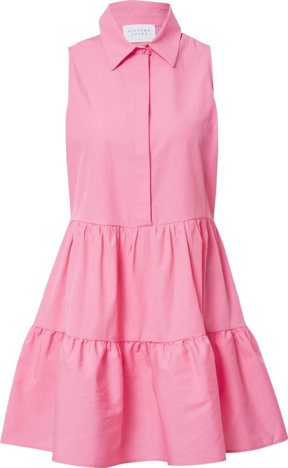 SISTERS POINT Košilové šaty 'MIXA' světle růžová