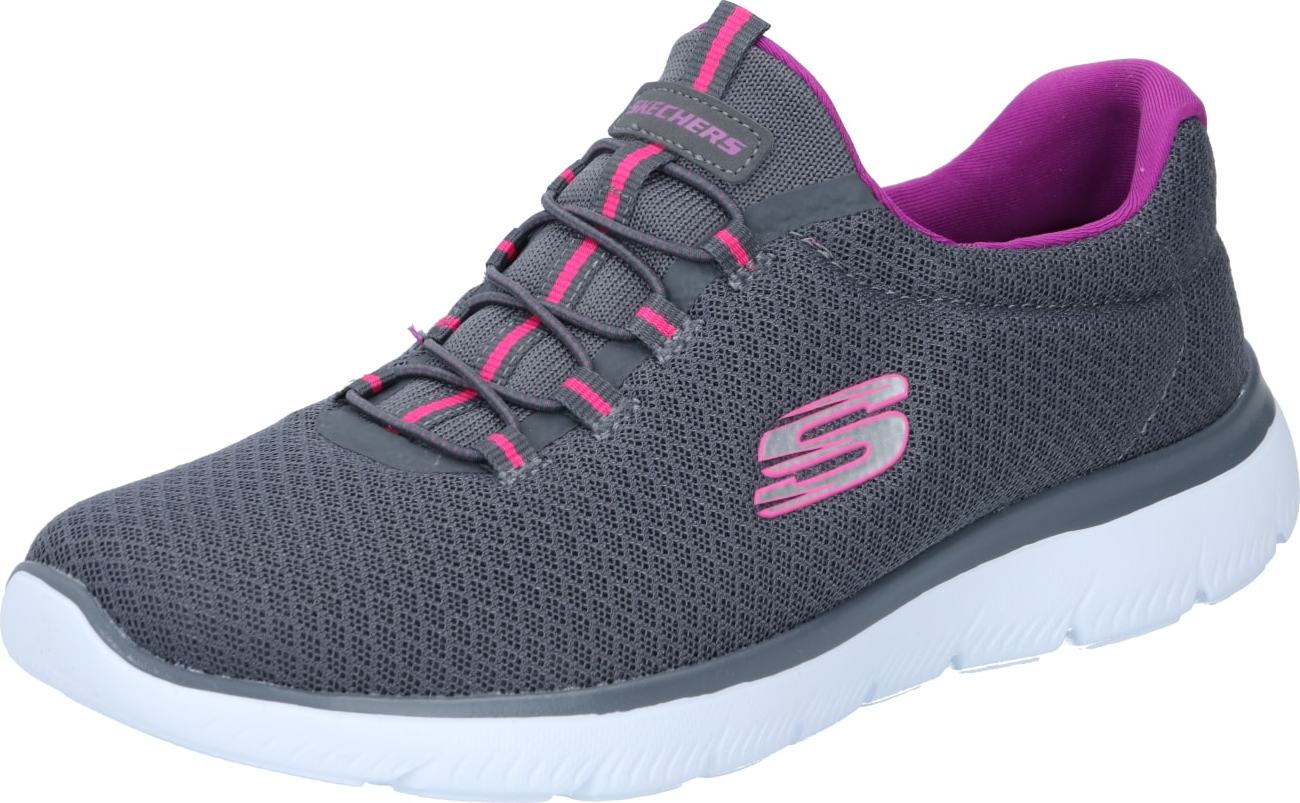 SKECHERS Slip on boty 'Summits' tmavě šedá / fialová