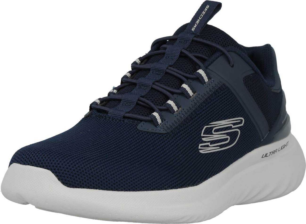 SKECHERS Slip on boty tmavě modrá / bílá