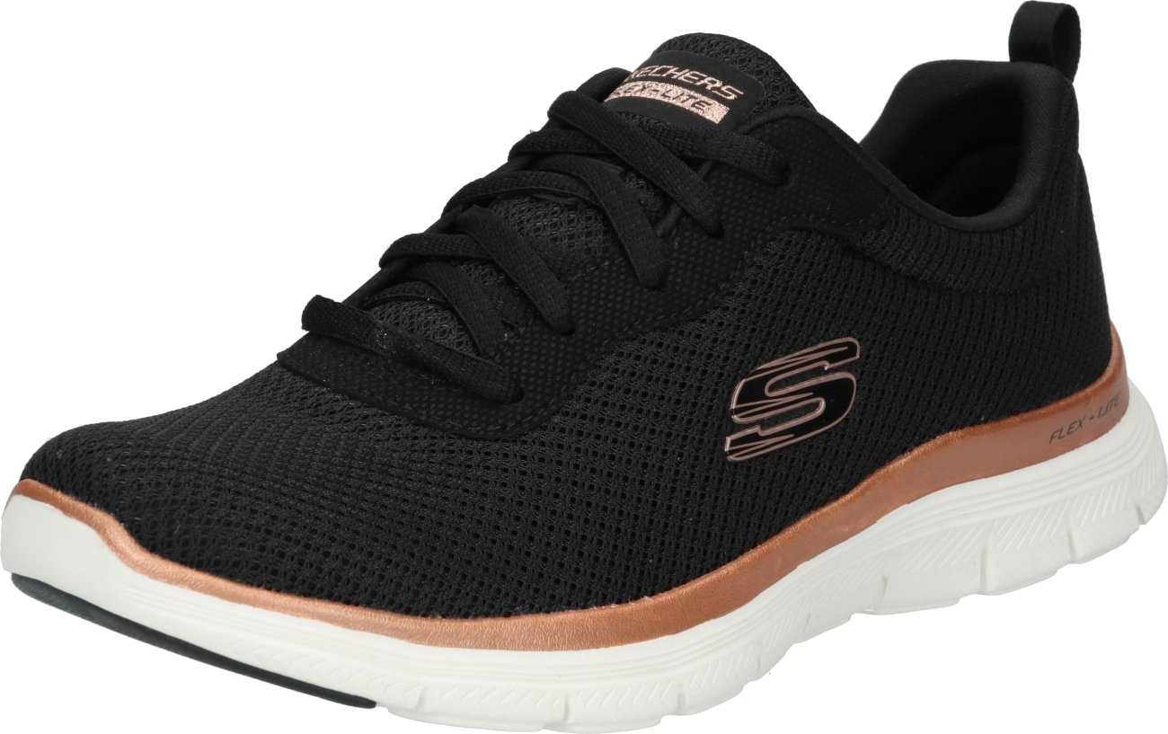 SKECHERS Tenisky světle hnědá / černá