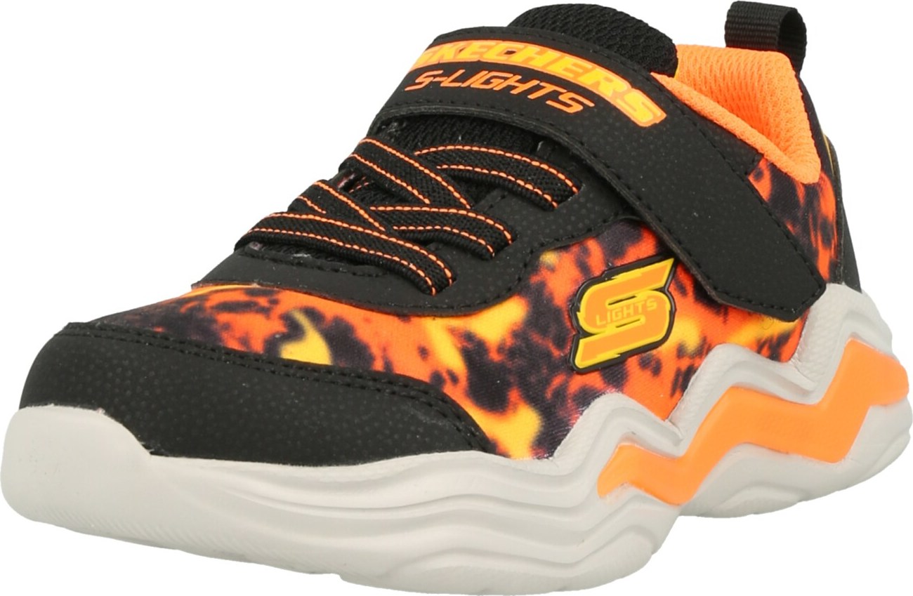 SKECHERS Tenisky limone / oranžově červená / černá