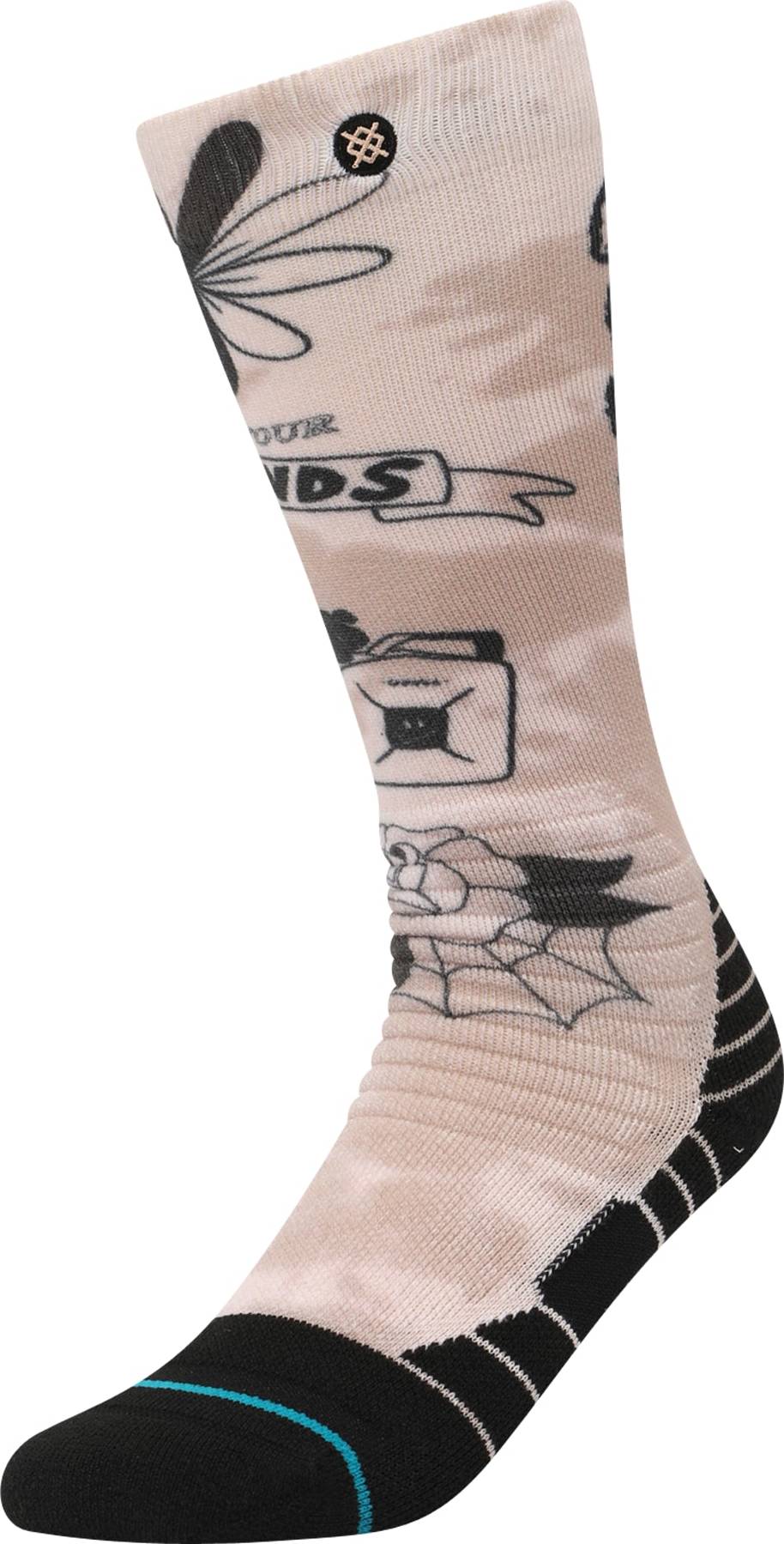 Stance Sportovní ponožky 'GASSED UP' tyrkysová / pudrová / černá / barva bílé vlny