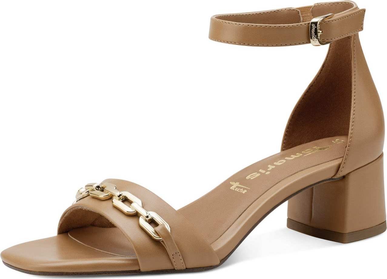 TAMARIS Sandály velbloudí / zlatá