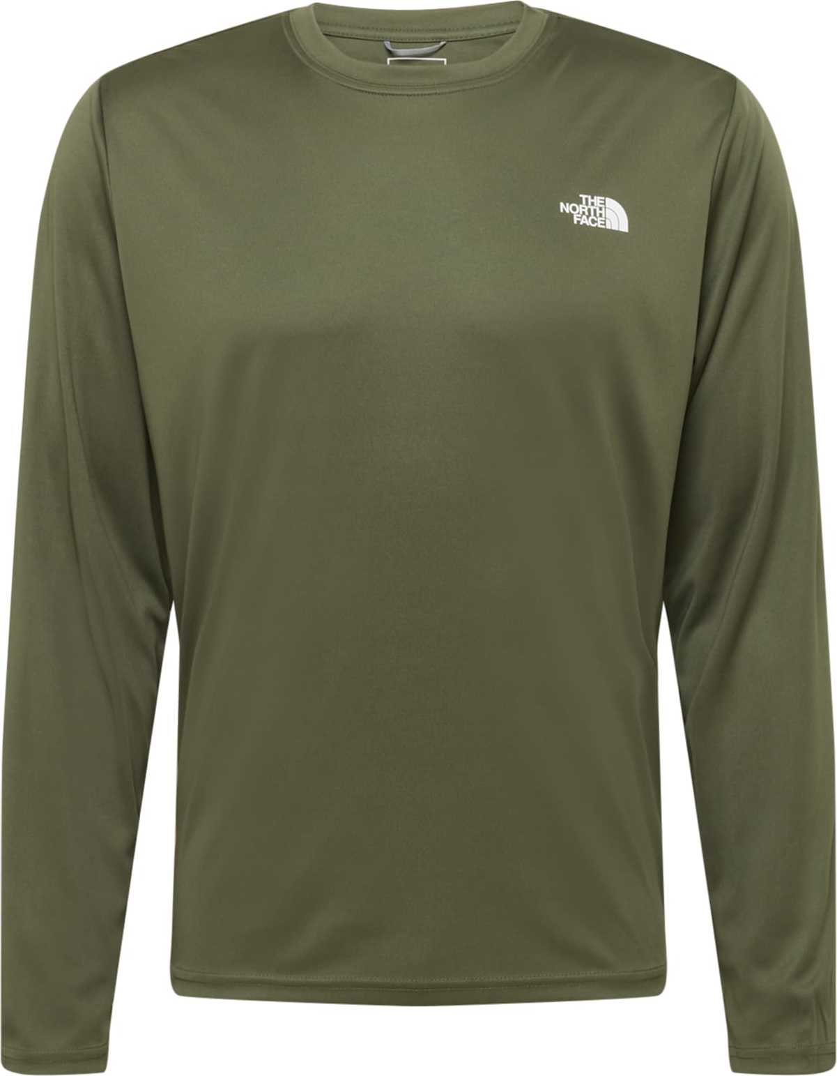 THE NORTH FACE Funkční tričko 'Reaxion Amp' khaki / bílá