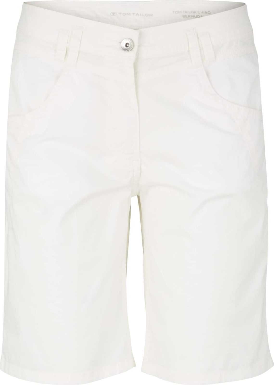 TOM TAILOR Chino kalhoty bílá
