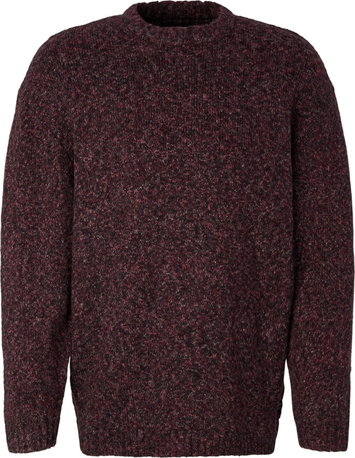 TOM TAILOR DENIM Svetr vínově červená / černá