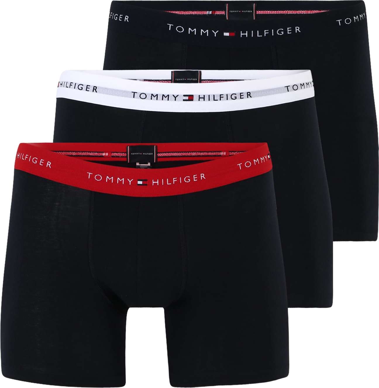 TOMMY HILFIGER Boxerky marine modrá / červená / černá / bílá