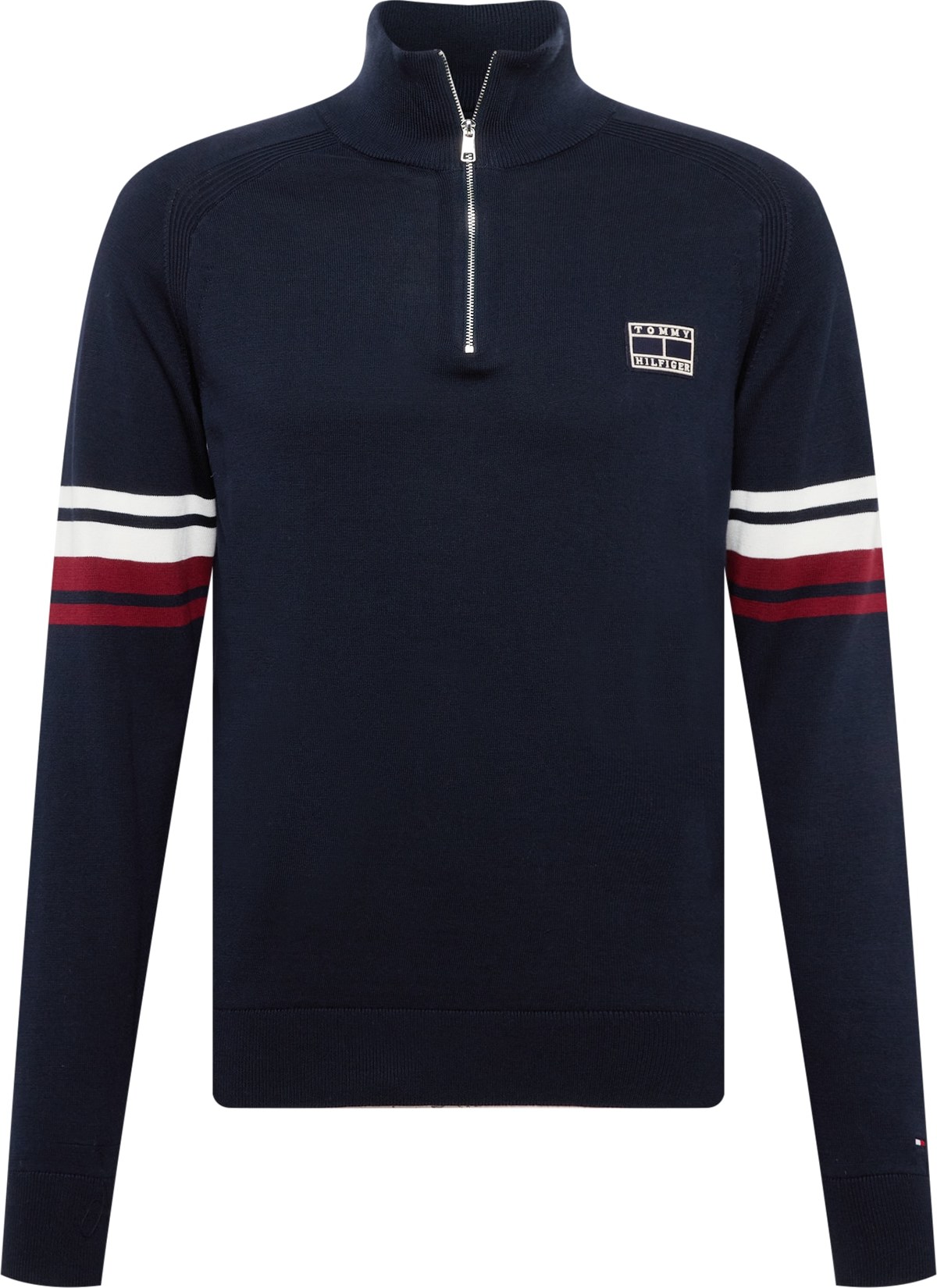 TOMMY HILFIGER Svetr krémová / modrá / bílá