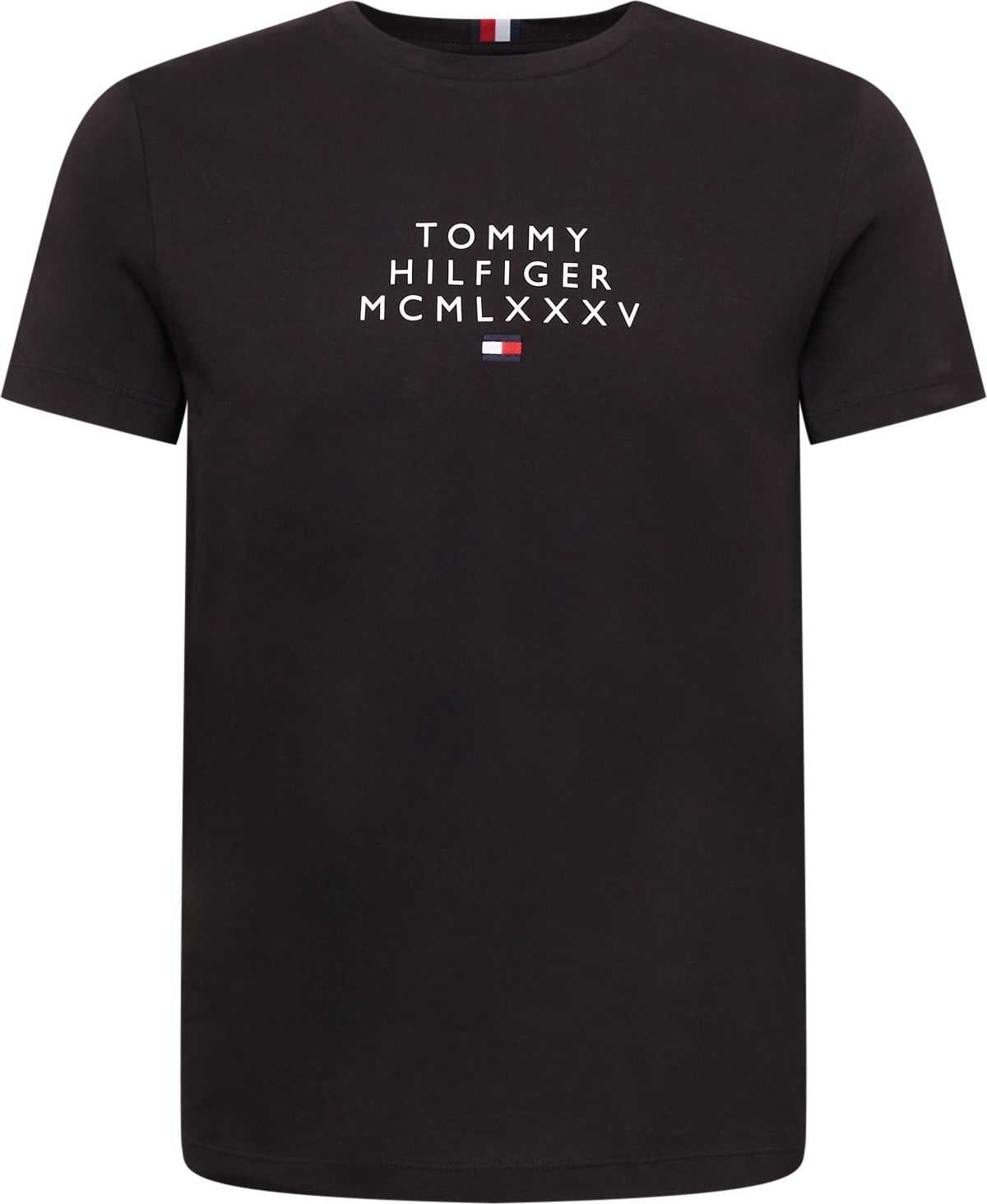 TOMMY HILFIGER Tričko námořnická modř / červená / černá / bílá