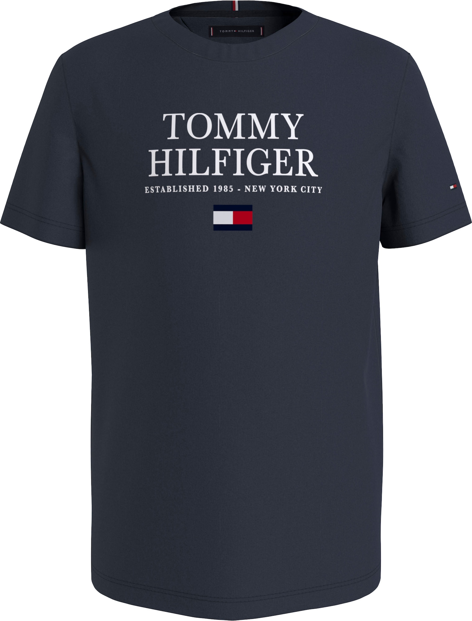 TOMMY HILFIGER Tričko námořnická modř / ohnivá červená / bílá