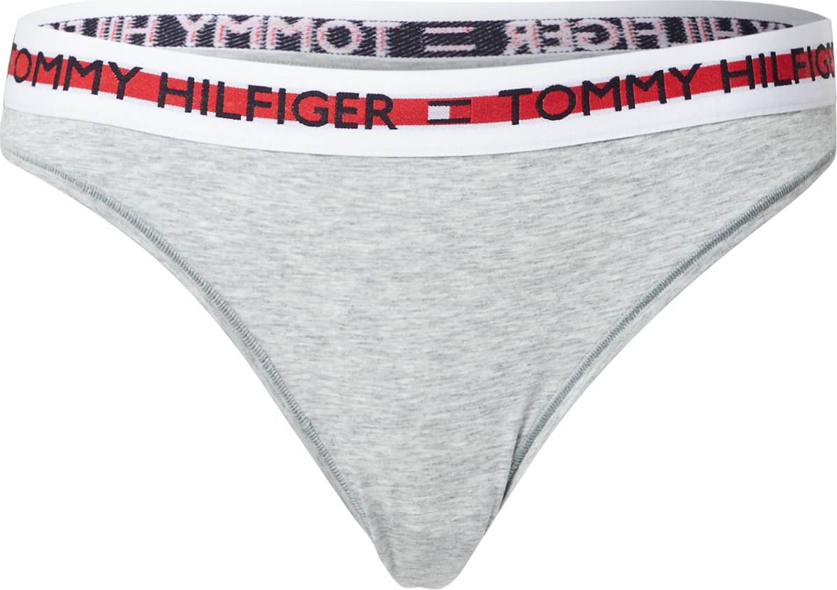 Tommy Hilfiger Underwear Tanga námořnická modř / šedá / červená / bílá