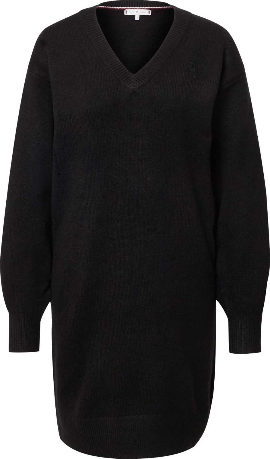 TOMMY HILFIGER Úpletové šaty černá