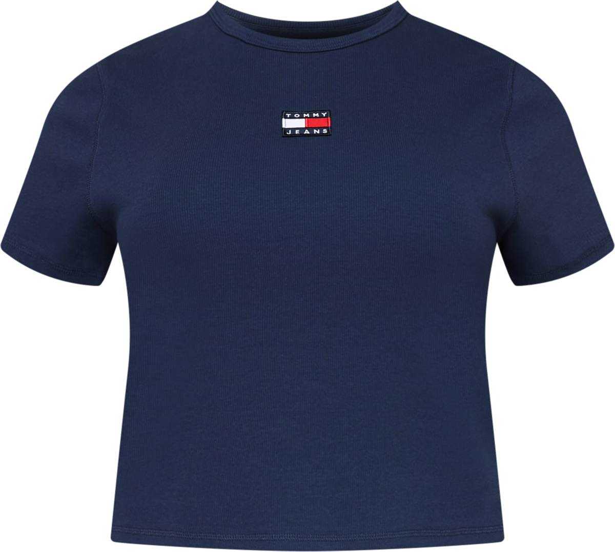 Tommy Jeans Curve Tričko námořnická modř / ohnivá červená / bílá