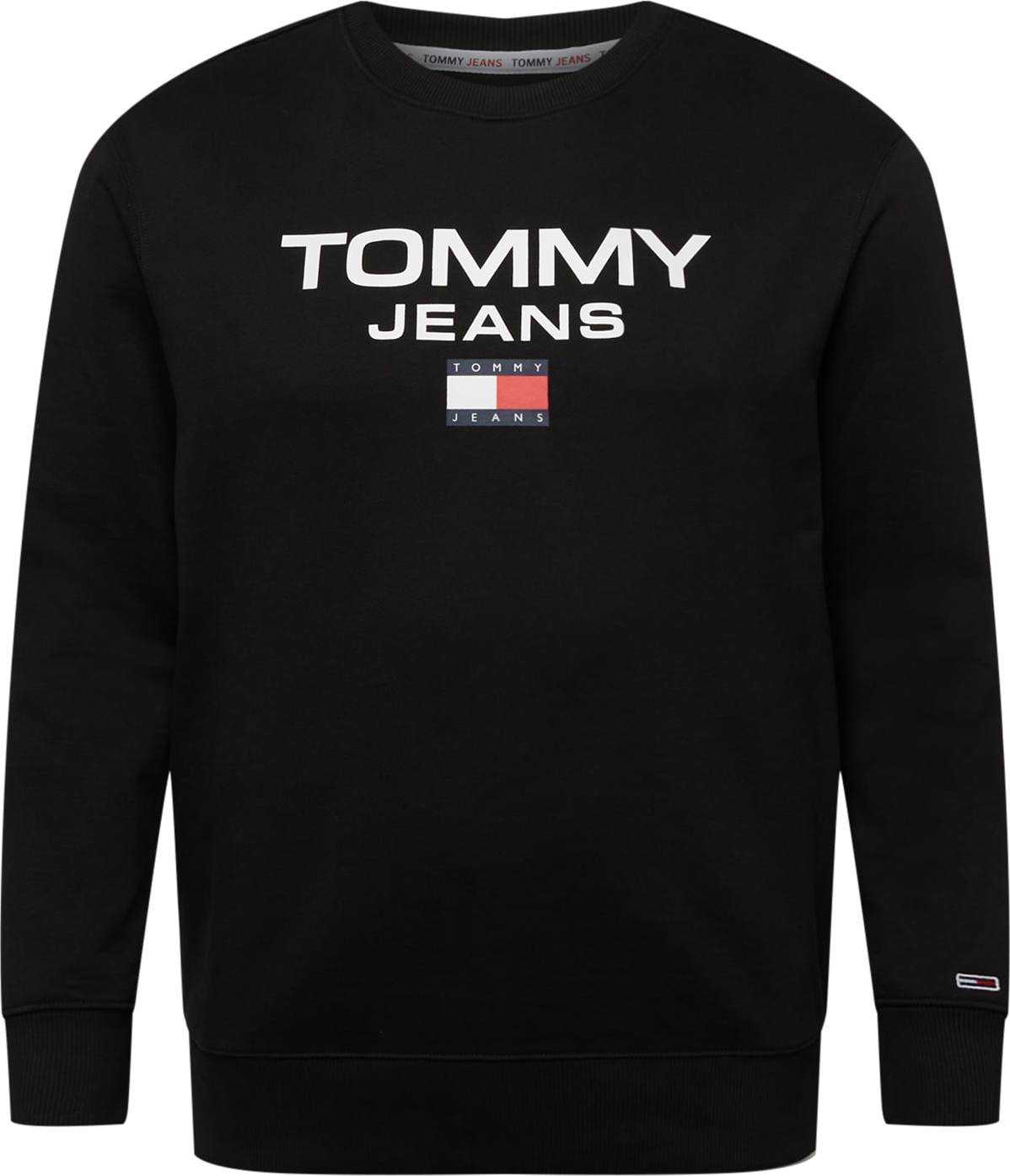 Tommy Jeans Plus Mikina námořnická modř / červená / černá / bílá