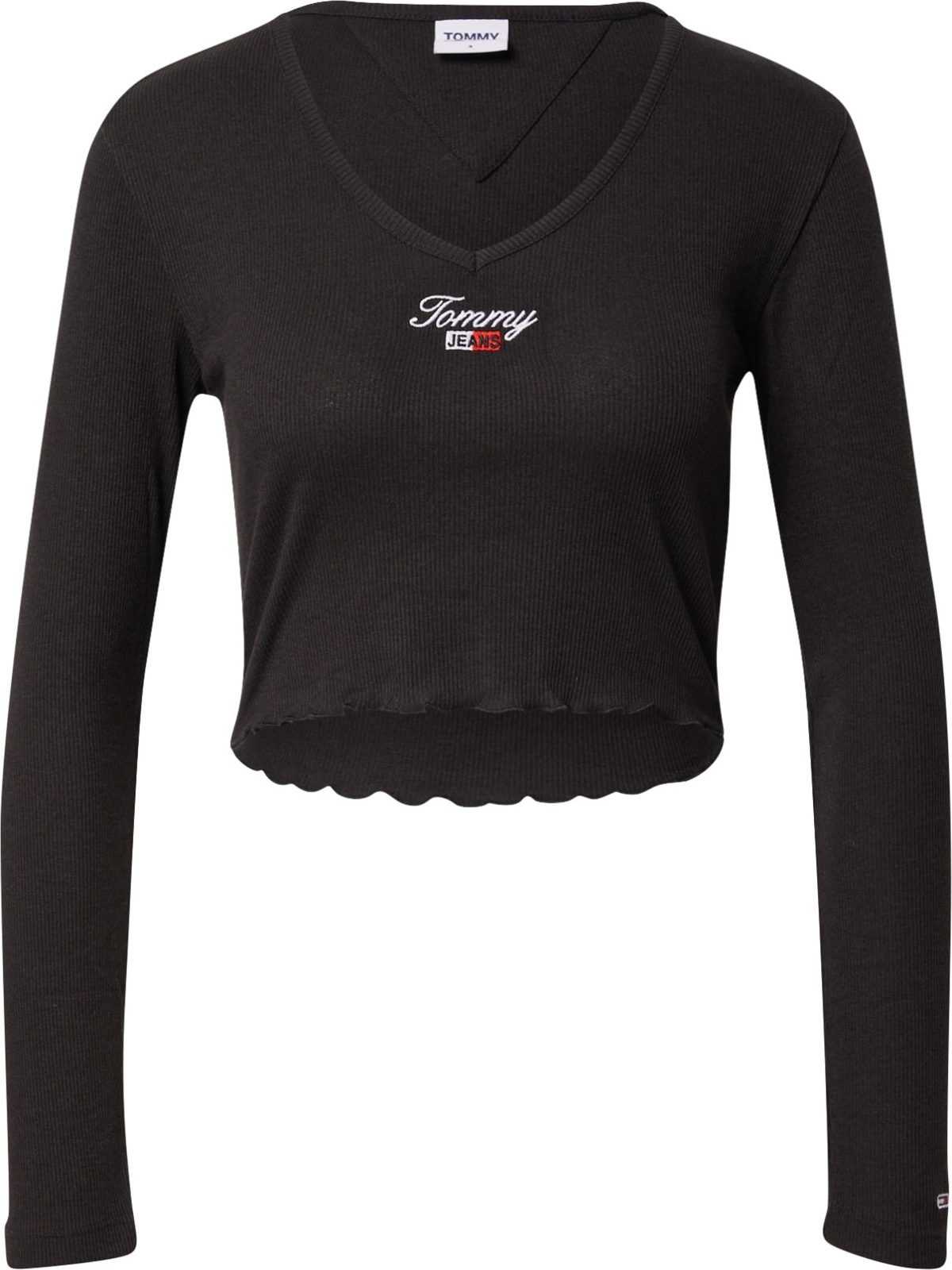 Tommy Jeans Tričko červená / černá / bílá