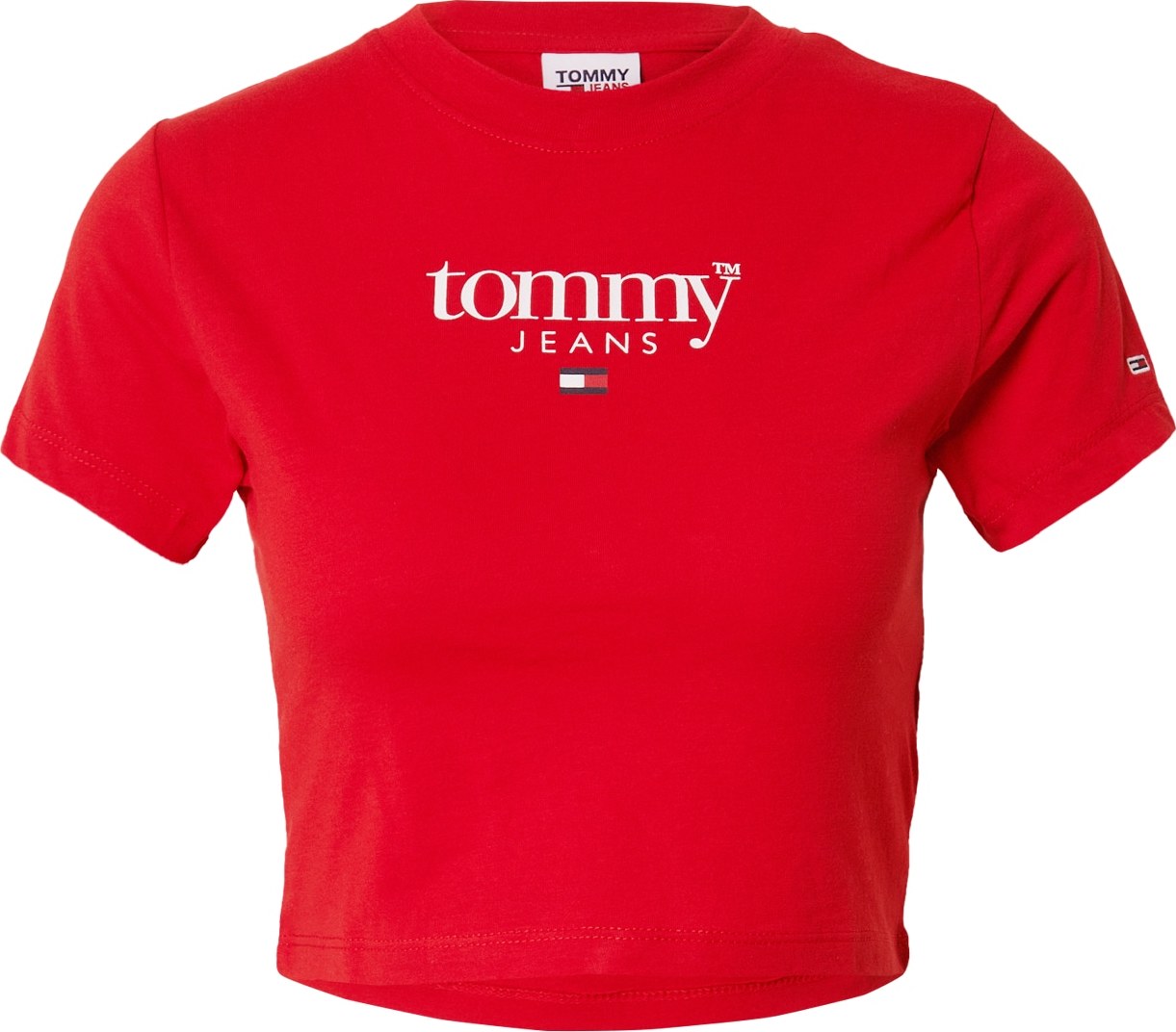 Tommy Jeans Tričko červená / bílá