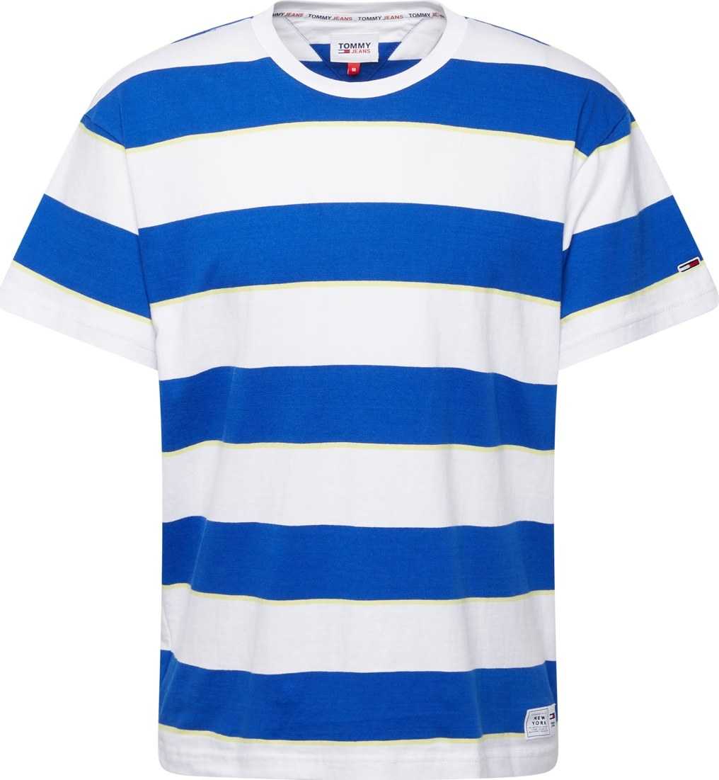 Tommy Jeans Tričko královská modrá / bílá