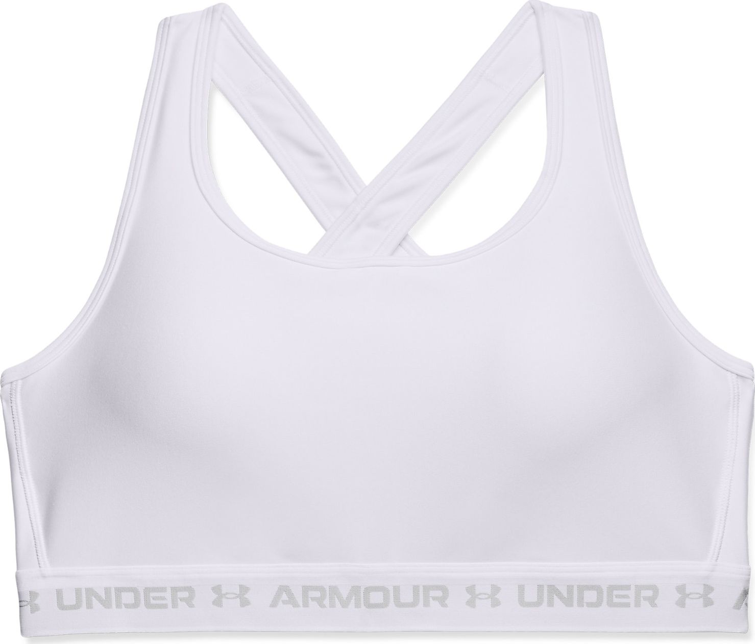 UNDER ARMOUR Sportovní podprsenka šedá / bílá