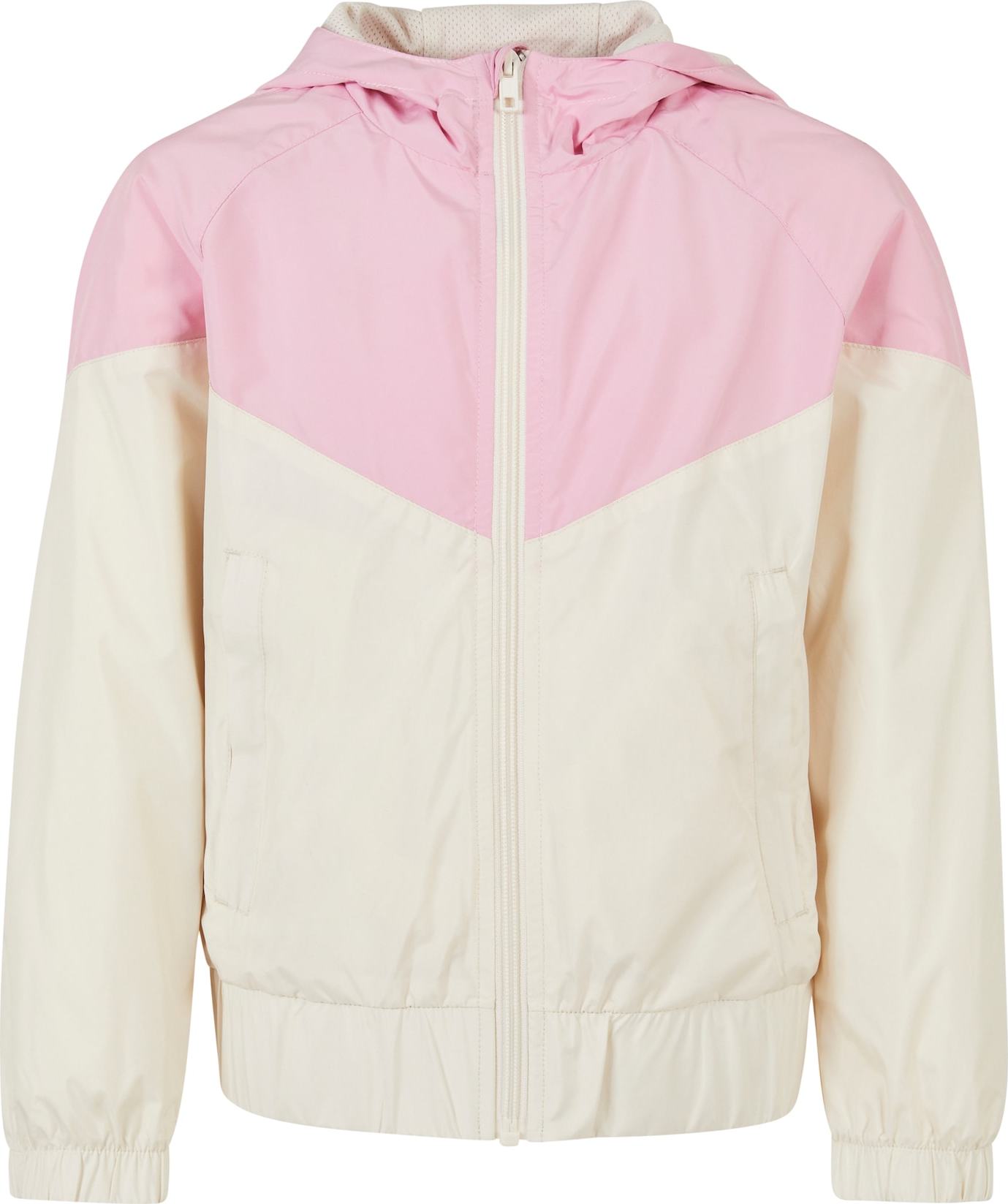 Urban Classics Kids Přechodná bunda krémová / růžová