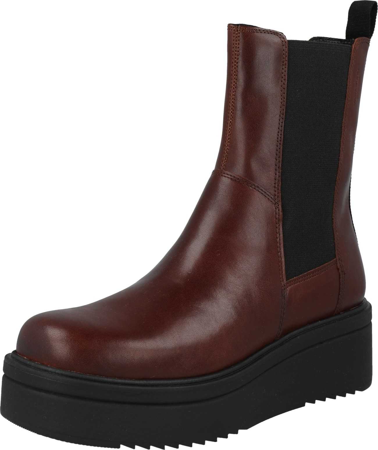 VAGABOND SHOEMAKERS Chelsea boty 'Tara' tmavě hnědá / černá
