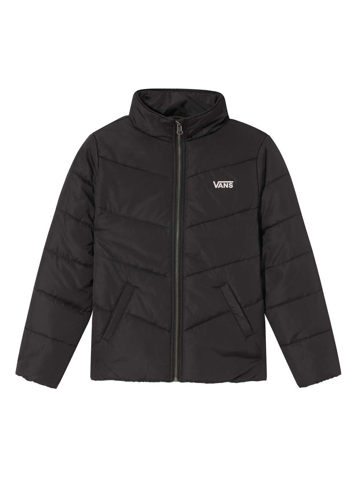 VANS Přechodná bunda 'FOUNDRY PUFFER' černá / bílá