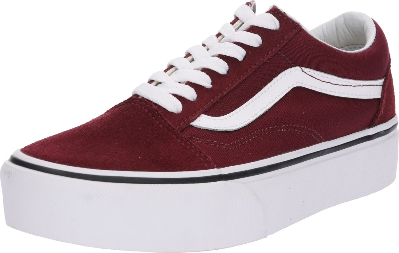 VANS Tenisky 'Old Skool' bordó / bílá