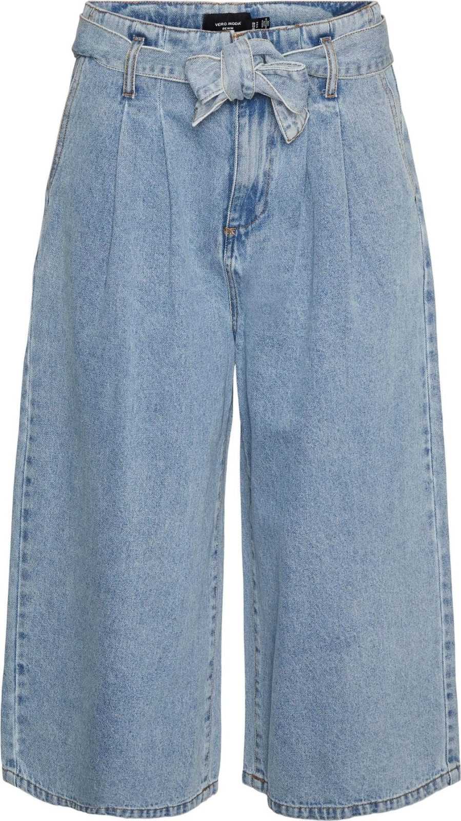 VERO MODA Džíny se sklady v pase 'LESLEY' modrá džínovina