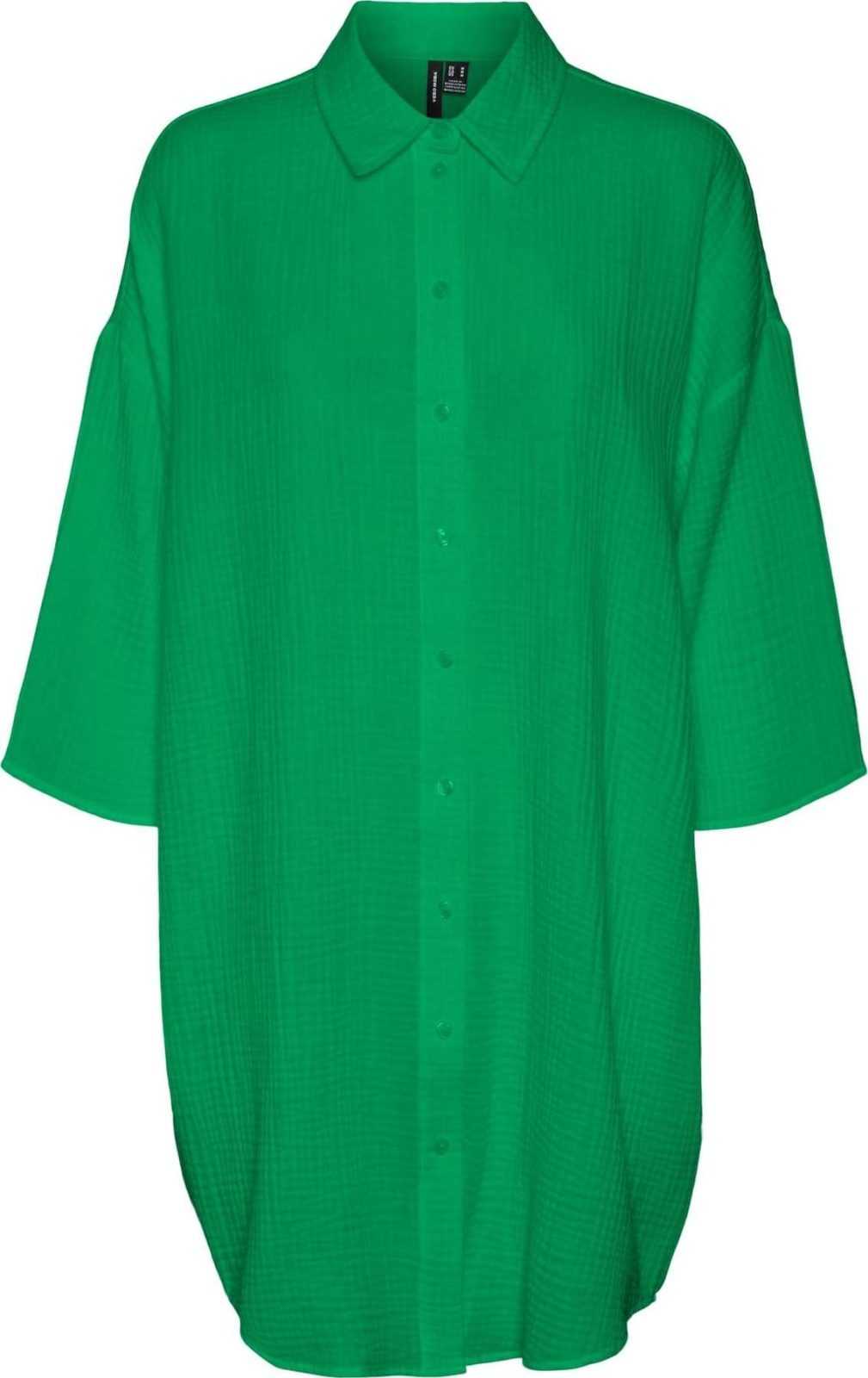 VERO MODA Košilové šaty 'Natali' zelená