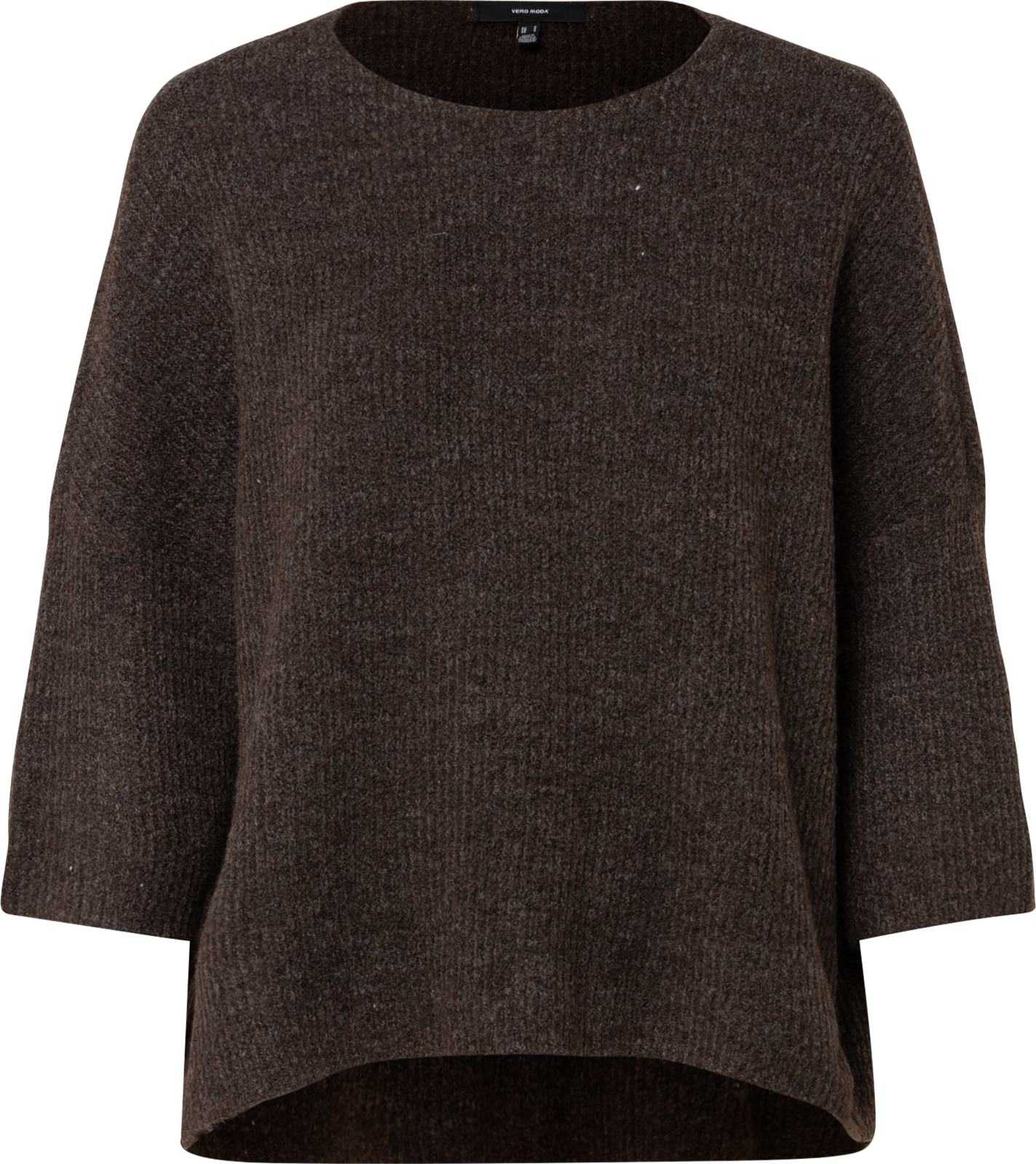 VERO MODA Svetr 'Vigga' kaštanově hnědá