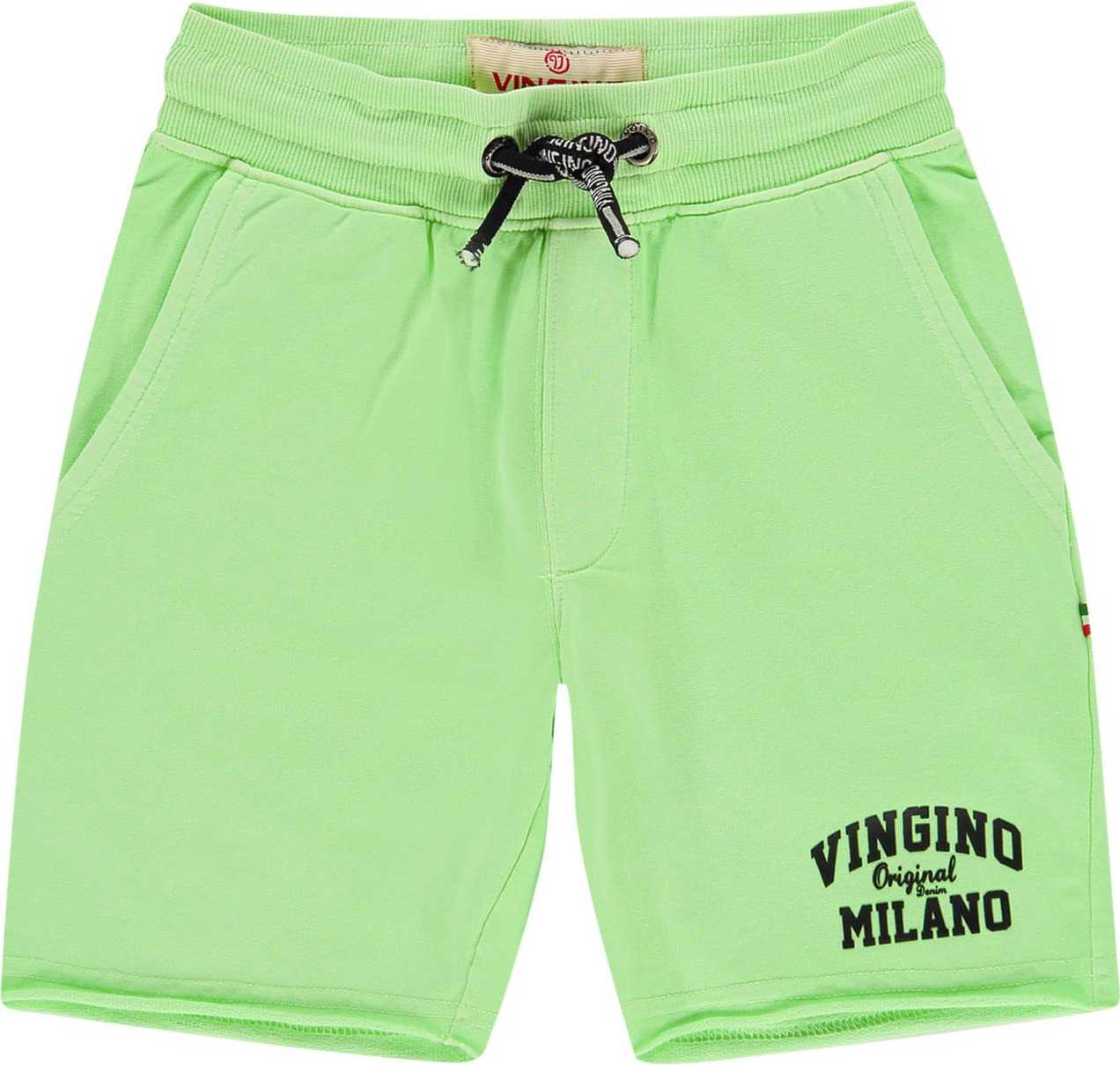 VINGINO Kalhoty světle zelená / černá