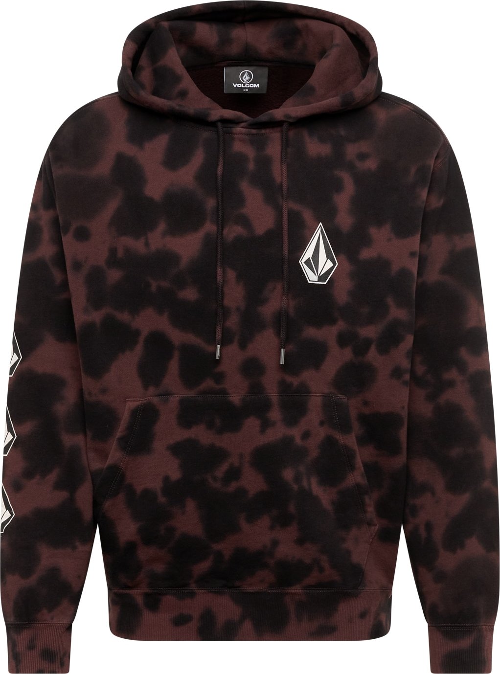 Volcom Mikina rezavě hnědá / černá / bílá