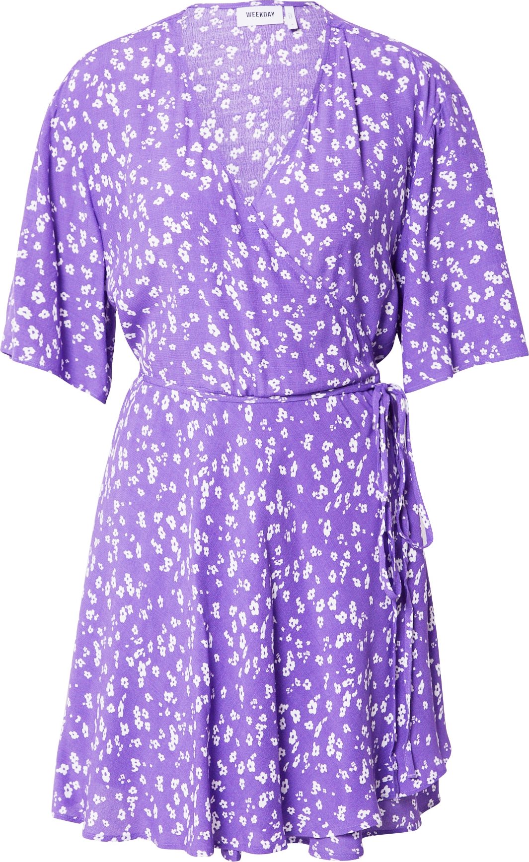 WEEKDAY Letní šaty 'Kimberly' fialová / bílá