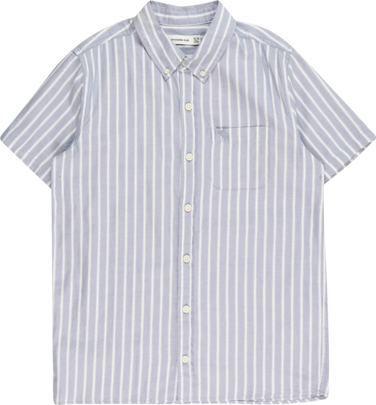 Abercrombie & Fitch Košile 'JAN' kouřově modrá / offwhite